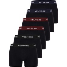 Velmore Erkek Boxer 6’lı Premium Kutu Pamuklu Likralı (Beden S - 5xl)