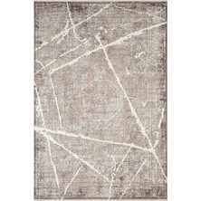 Art AT001A Gri Halı Modern Desen Triko Akrilik Viskon Boyama Yüksek Sıklık Ipek Serisi