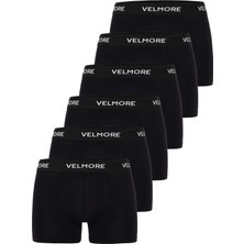 Velmore Erkek Boxer 6’lı Premium Kutu Pamuklu Likralı (Beden S - 5xl)