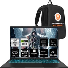 Asus Vivobook 16 Intel Core 5 210H 64GB 4tb SSD RTX5060/8GB 16" Fhd+ 144Hz W11P Taşınabilir Bilgisayar & Per4 Çanta V3607VMRP049P415