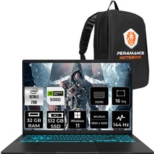 Asus Vivobook 16 Intel Core 5 210H 32GB 512GB SSD RTX5060/8GB 16" Fhd+ 144Hz W11H Taşınabilir Bilgisayar & Per4 Çanta V3607VMRP049P357