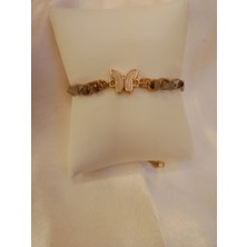 Renkli Boncuklu Kelebek Aksesuarlı Bileklik