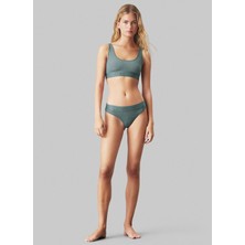 Calvin Klein Mavi - Metalik Kadın Tanga 000QF7287E Ck Women