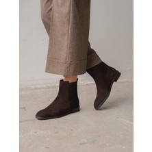 Evora Kahve Süet Hakiki Deri Kadın Bot