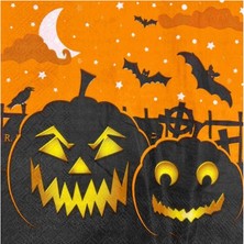 Turuncu  Halloween Temalı Peçete