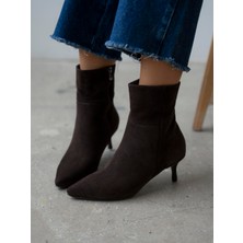 Toledo Kahve Süet Hakiki Deri  Bot