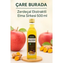 Zerdeçal Ekstraktlı Elma Sirkesi 500 ml (Katkısız)