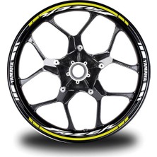 Neon Sarı Yamaha Fazer Takım Jant Sticker Etiket