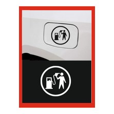 Oto Yakıt Depo Yakıt Kapağı Özel Yeni Sticker 13*13 cm