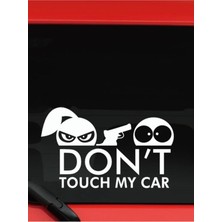 Arabama Dokunma Ingilizce Oto Cam Özel Yeni Sticker Beyaz 15*9 cm