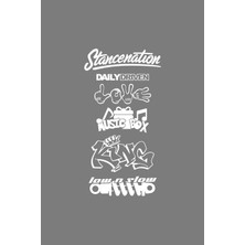 Oto Arka Cam Özel Yeni Sticker Model 59 Ingilizce Beyaz 40*20 cm