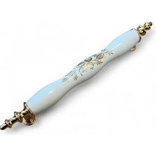 Deyhome Polimer Alaşım Altın Çiçek Desenli  128MM (12.8cm) Mobilya Çekmece Kapak Kulbu