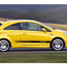 Opel Corsa Yan Ön Kapı Yazılı Sticker Etiket Modeli