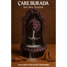 Aslan Geri Akış Tütsülük (Mor Renk) - (Seçeceğiniz 10'lu Konik Tütsü Hediye)