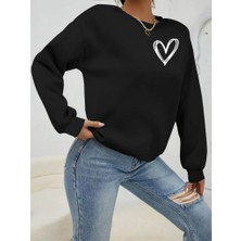 Kadın Uzun Kollu Bisiklet Yaka Viskon Iki Iplik Bluz