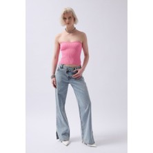 Straplez Dokulu Crop