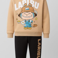 Çocuk Eşofman Takımı |  Baskılı Sweatshirt & Alt Jogger | Erkek / Kız Çocuk Spor Takım