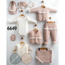 Kız Bebek 0-3 Ay Organik Yusufcuk Işlemeli 10 Lu Hastane Çıkış Zıbın Seti