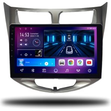 Carplayer Caros Hyundai Accent Blue 2011-2019 Uyumlu Android Multimedya 6gb Ram 128GB Hafıza