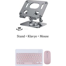 Samsung Galaxy Tab S10 Lite SM-X400 Uyumlu Stand Klavye ve Mouse Set