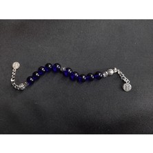 Mryart Lacivert Cam Boncuk Zaza Tesbih , Şık ve Zarif Tasarım