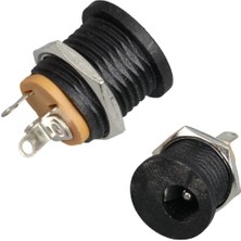OEM DC Şase Tipi 2.1mm Dişi Güç Soketi - Yuvarlak Somunlu (IC-257A)