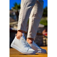 KB-112   Kuback Beyaz Triko Bağcıklı  Günlük Erkek  Ayakkabı