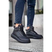 KB-0994  Kuback Siyah Cilt  Siyah  Yüksek Taban  Erkek Bilek Bot