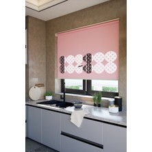 Lazer Kesim Mat Stor Perde, Lazer Kesimli Klasik Serisi, C-141006 Gül Kurusu Renk