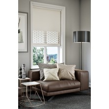 Lazer Kesim Mat Stor Perde, Lazer Kesimli Klasik Serisi, C-181001 Beyaz Renk