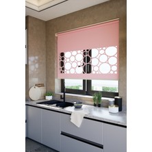 Lazer Kesim Mat Stor Perde, Lazer Kesimli Klasik Serisi, C-5006 Gül Kurusu Renk