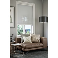 Lazer Kesim Mat Stor Perde, Lazer Kesimli Modern Serisi, M-9005 Gri Renk