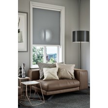 Lazer Kesim Mat Stor Perde, Lazer Kesimli Modern Serisi, M-9004 Antrasit Renk