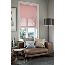 Lazer Kesim Mat Stor Perde, Lazer Kesimli Klasik Serisi, C-181006 Gül Kurusu Renk