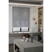 Lazer Kesim Mat Stor Perde, Lazer Kesimli Modern Serisi, M-3004 Antrasit Renk