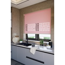 Lazer Kesim Mat Stor Perde, Lazer Kesimli Modern Serisi, M-171006 Gül Kurusu Renk