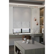 Lazer Kesim Mat Stor Perde, Lazer Kesimli Modern Serisi, M-3005 Gri Renk