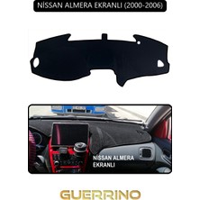 Nissan Almera Ekranlı 2000-2006TORPİDO Koruma Halısı Siyah Kenar