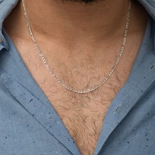 Figaro Zincir 5mm 925 Ayar Gümüş Erkek Kolye