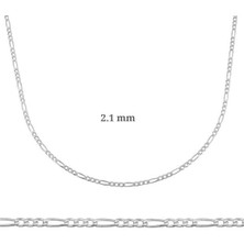 Figaro Zincir 925 Ayar Gümüş Erkek Kolye