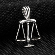 Adalet Terazisi  925 Ayar Gümüş Erkek Kolye Ucu