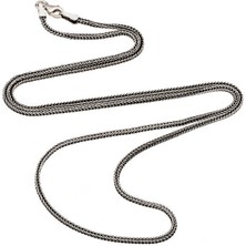 Tilki Kuyruğu 2mm Zincir 925 Ayar Gümüş Erkek Kolye