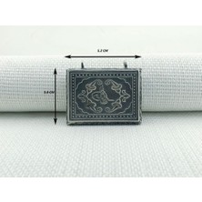 Osmanlı Tuğralı Kabi Muska 925 Ayar Gümüş Erkek Kolye Ucu