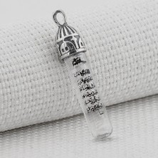 Cam Tüp Cevşen Dua Kabi 925 Ayar Gümüş Erkek Kolye Ucu