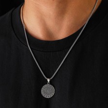 Ayetel Kursi Muskalık ve Çevşen 925 Ayar Gümüş Erkek Kolye