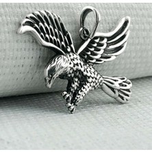 Kartal Tasarımlı 925 Ayar Gümüş Erkek Kolye