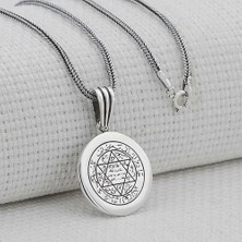 Süleymanmuhr U  925 Ayar Gümüş Erkek Kolye