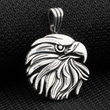 Kartal Tasarımlı 925 Ayar Gümüş Erkek Kolye Ucu