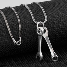 Anahtar Tasarımlı 925 Ayar Gümüş Erkek Kolye