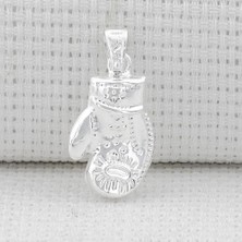 Boks Eldiveni Ucu Küçük 925 Ayar Gümüş Erkek Kolye Ucu